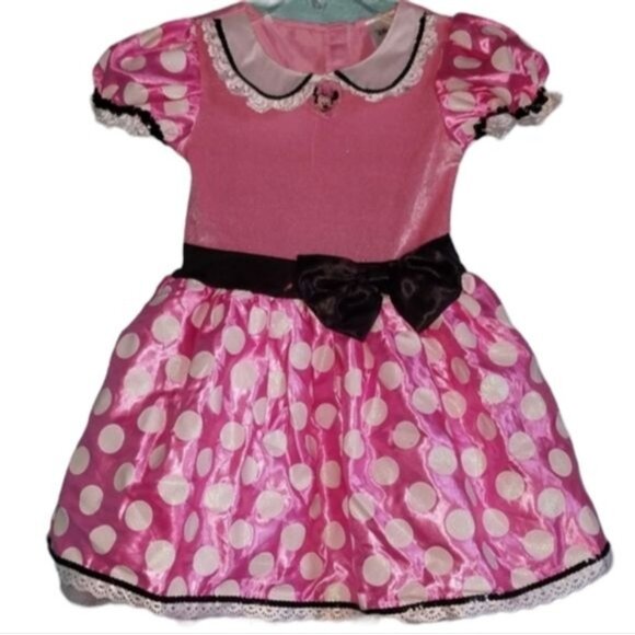 Dress Disney Minnie Mouse Pink Dot Costume Toddler Size 3 GIRL KIDS - Picture 1 of 6